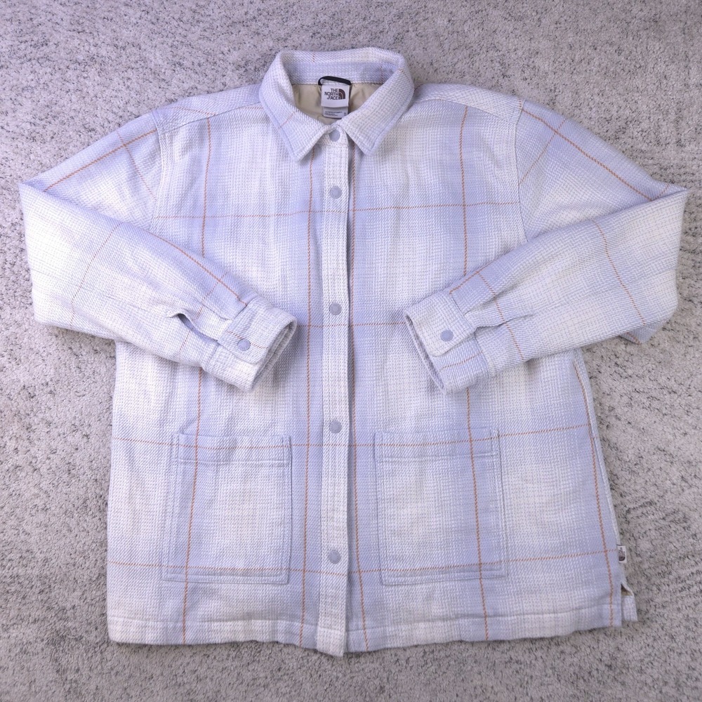 The North Face Shacket Womens XL Valley Twill Utility Shirt Jacket Lined Plaid
